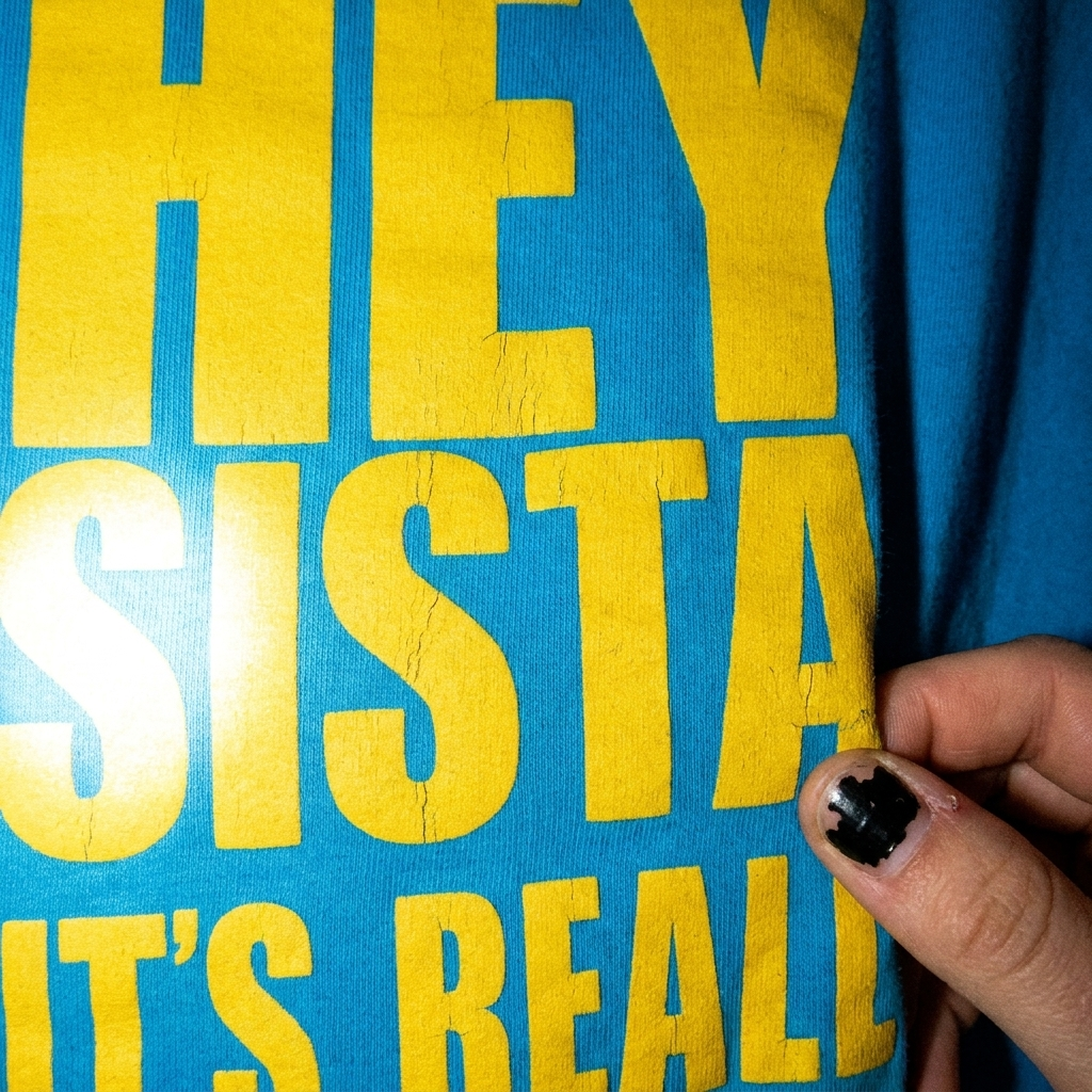Back of the tee, plain blue